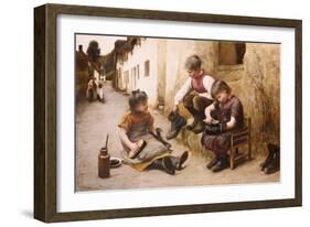 Daddy's Boots, 1892-John White-Framed Giclee Print