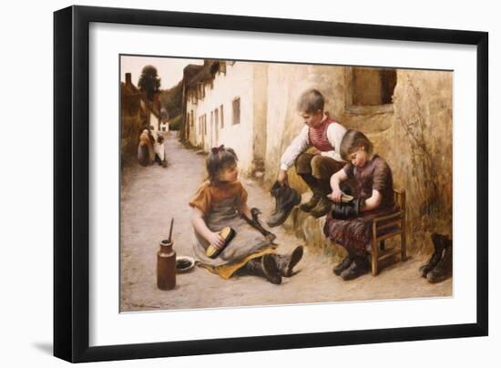 Daddy's Boots, 1892-John White-Framed Giclee Print