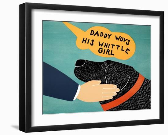 Daddy Wuvs His Wittle Girl-Stephen Huneck-Framed Giclee Print