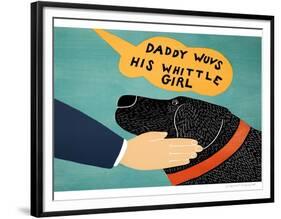 Daddy Wuvs His Wittle Girl-Stephen Huneck-Framed Premium Giclee Print