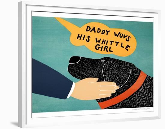 Daddy Wuvs His Wittle Girl-Stephen Huneck-Framed Premium Giclee Print