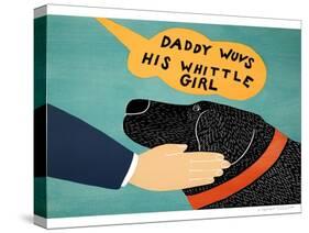 Daddy Wuvs His Wittle Girl-Stephen Huneck-Stretched Canvas