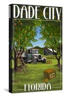 Dade City, Florida - Orange Orchard Scene-Lantern Press-Stretched Canvas