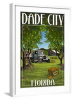 Dade City, Florida - Orange Orchard Scene-Lantern Press-Framed Art Print