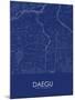 Daegu, Korea, Republic of Blue Map-null-Mounted Poster