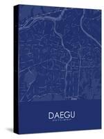 Daegu, Korea, Republic of Blue Map-null-Stretched Canvas