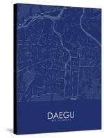 Daegu, Korea, Republic of Blue Map-null-Stretched Canvas