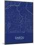 Daegu, Korea, Republic of Blue Map-null-Mounted Poster