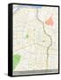 Daegu, Korea, Republic of Map-null-Framed Stretched Canvas