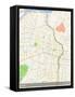 Daegu, Korea, Republic of Map-null-Framed Stretched Canvas