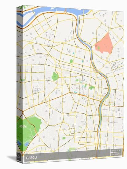 Daegu, Korea, Republic of Map-null-Stretched Canvas