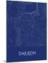 Daejeon, Korea, Republic of Blue Map-null-Mounted Poster