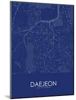 Daejeon, Korea, Republic of Blue Map-null-Mounted Poster