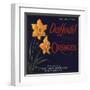 Daffodil Brand - Covina, California - Citrus Crate Label-Lantern Press-Framed Art Print