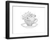 Daffodil Tea-The Tangled Peacock-Framed Giclee Print