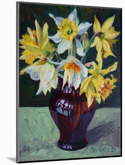 Daffodils 2021 (oil)-Tilly Willis-Mounted Giclee Print