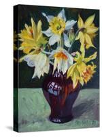 Daffodils 2021 (oil)-Tilly Willis-Stretched Canvas