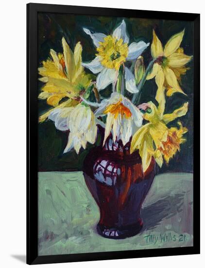 Daffodils 2021 (oil)-Tilly Willis-Framed Giclee Print