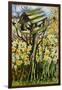 Daffodils, and Birds in the Birdhouse-Joan Thewsey-Framed Giclee Print