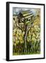 Daffodils, and Birds in the Birdhouse-Joan Thewsey-Framed Giclee Print