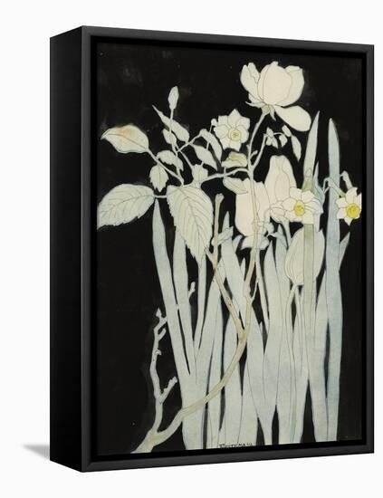 Daffodils and Roses Par Hoytema, Theo Van (1863-1917). Watercolour and Ink on Paper, Size : 27,5X23-Theo van Hoytema-Framed Stretched Canvas