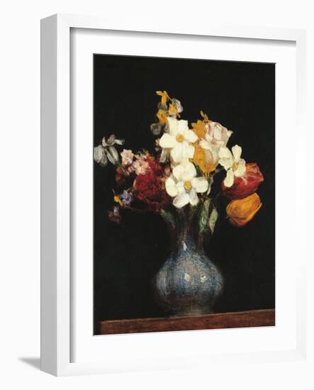 Daffodils and Tulips-Henri Fantin-Latour-Framed Giclee Print