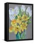 Daffodils and White Tulips, 2000-Joan Thewsey-Framed Stretched Canvas