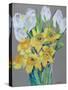 Daffodils and White Tulips, 2000-Joan Thewsey-Stretched Canvas