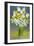 Daffodils and white tulips in an octagonal glass vase-Joan Thewsey-Framed Giclee Print