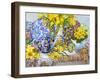 Daffodils, Antique Jugs, Plates, Textiles and Lace, 2012-Joan Thewsey-Framed Giclee Print