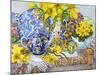 Daffodils, Antique Jugs, Plates, Textiles and Lace, 2012-Joan Thewsey-Mounted Giclee Print