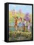 Daffodils - Garden Gates-Judy Mastrangelo-Framed Stretched Canvas