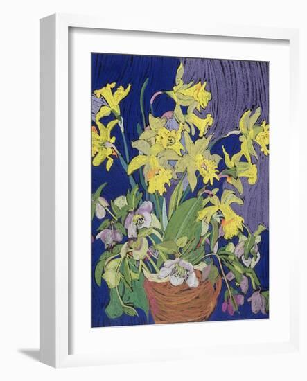 Daffodils with Jug-Frances Treanor-Framed Giclee Print