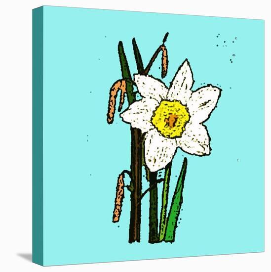 Daffodils-Sarah Thompson-Engels-Stretched Canvas