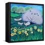 Dafs,2021,(acrylics on canvas)-Lisa Graa Jensen-Framed Stretched Canvas