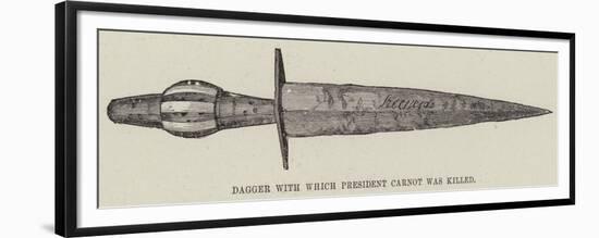 Dagger with Which President Carnot Was Killed-null-Framed Premium Giclee Print