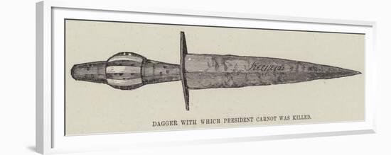 Dagger with Which President Carnot Was Killed-null-Framed Premium Giclee Print