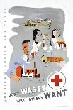 Don't Waste What Others Want: American Junior Red Cross-Dagmar Wilson-Framed Stretched Canvas