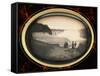 Daguerreotype of Couples Standing in Front of Niagara Falls-Gwendolyn Babbitt-Framed Stretched Canvas