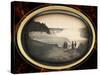 Daguerreotype of Couples Standing in Front of Niagara Falls-Gwendolyn Babbitt-Stretched Canvas