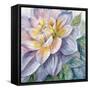 Dahlia Blue 3-Patti Bishop-Framed Stretched Canvas