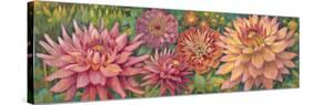 Dahlia Parade-Vera Hills-Stretched Canvas