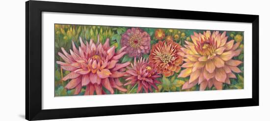 Dahlia Parade-Vera Hills-Framed Art Print