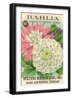 Dahlia Seed Packet-null-Framed Art Print