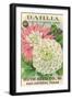 Dahlia Seed Packet-null-Framed Art Print