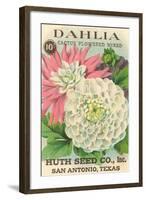 Dahlia Seed Packet-null-Framed Art Print
