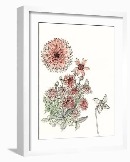 Dahlia Study-Melissa Wang-Framed Art Print