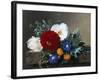 Dahlia with White Poppies, Cherianthus and Morning Glories-Johan Laurentz Jensen-Framed Giclee Print