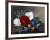 Dahlia with White Poppies, Cherianthus and Morning Glories-Johan Laurentz Jensen-Framed Giclee Print