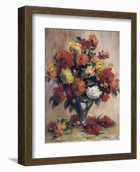 Dahlias, 1841-1919-Pierre-Auguste Renoir-Framed Giclee Print